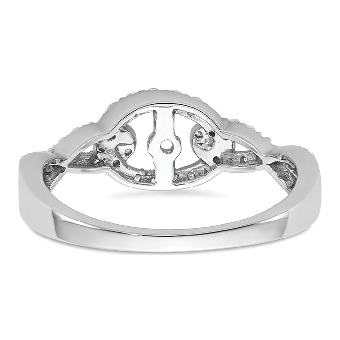 Buy 14K White Gold Criss-Cross Engagement Ring with 1/3 Carat Diamond - Stylish!-5