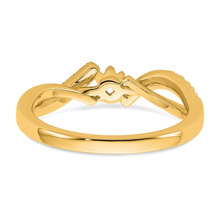 Buy 14K Gold Diamond Semi Criss-Cross Engagement Ring | Stylish Luxury Design-5