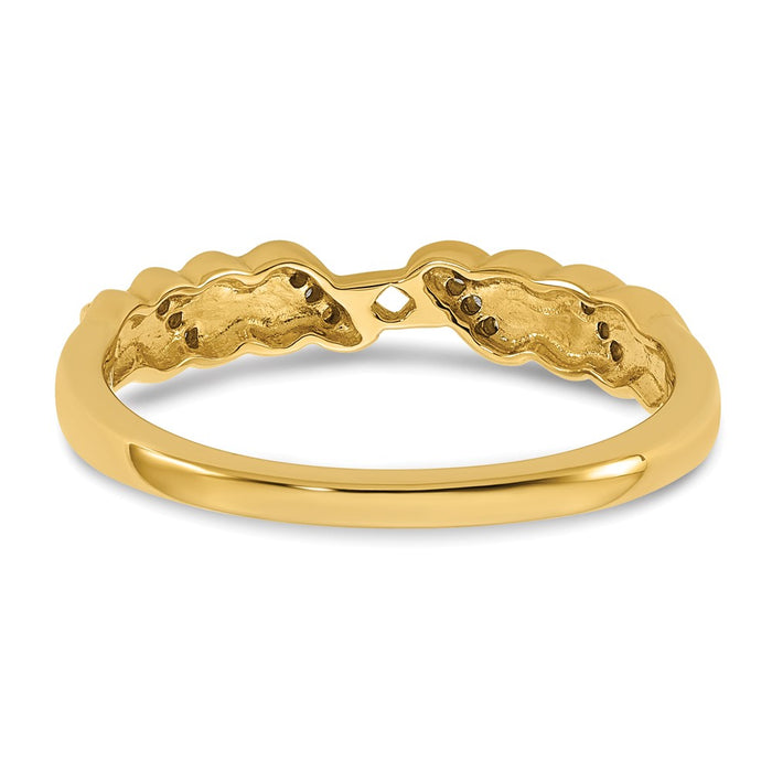 Buy 14K Gold Twist Peg Semi-Mount Engagement Ring with 1/20 Carat Diamond - Luxury Value-5