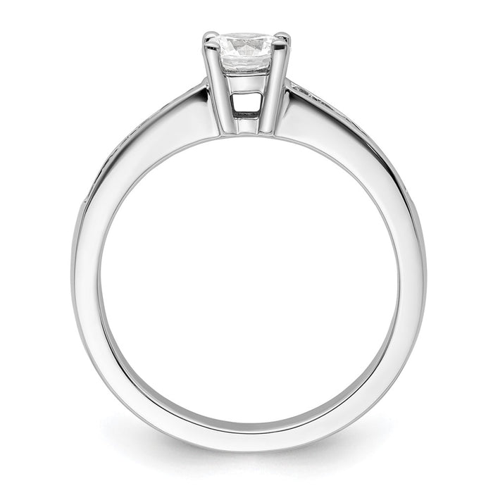 High-Quality 14K White Gold Semi-Mount Engagement Ring, 1/2 Carat, Stylish Design-2