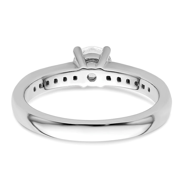 High-Quality 14K White Gold Semi-Mount Engagement Ring, 1/2 Carat, Stylish Design-5