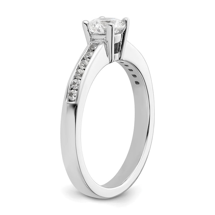 High-Quality 14K White Gold Semi-Mount Engagement Ring, 1/2 Carat, Stylish Design-6