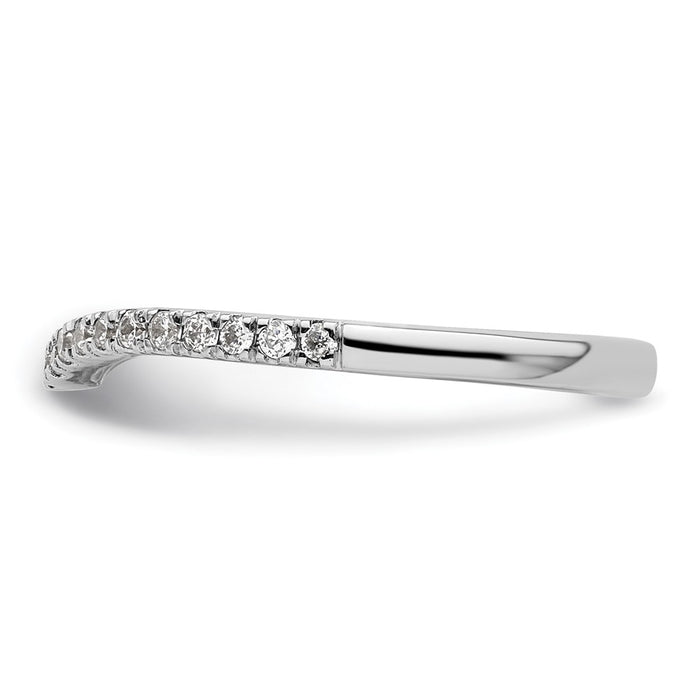 Exclusive 14K White Gold Wedding Band with 1/5 Carat Diamonds - Stylish Value-3