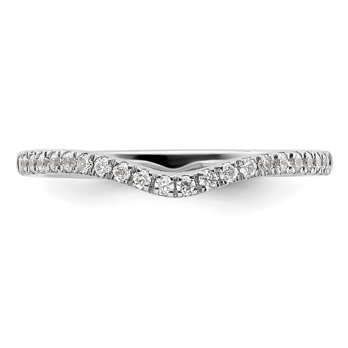Exclusive 14K White Gold Wedding Band with 1/5 Carat Diamonds - Stylish Value-4