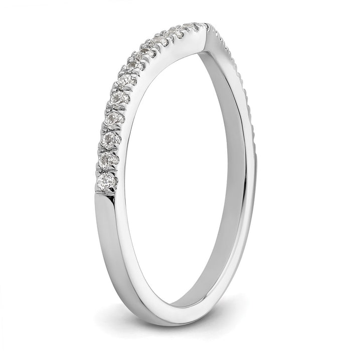Exclusive 14K White Gold Wedding Band with 1/5 Carat Diamonds - Stylish Value-6