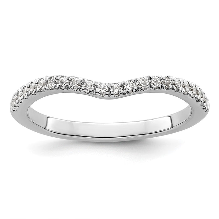 Exclusive 14K White Gold Wedding Band with 1/5 Carat Diamonds - Stylish Value-1