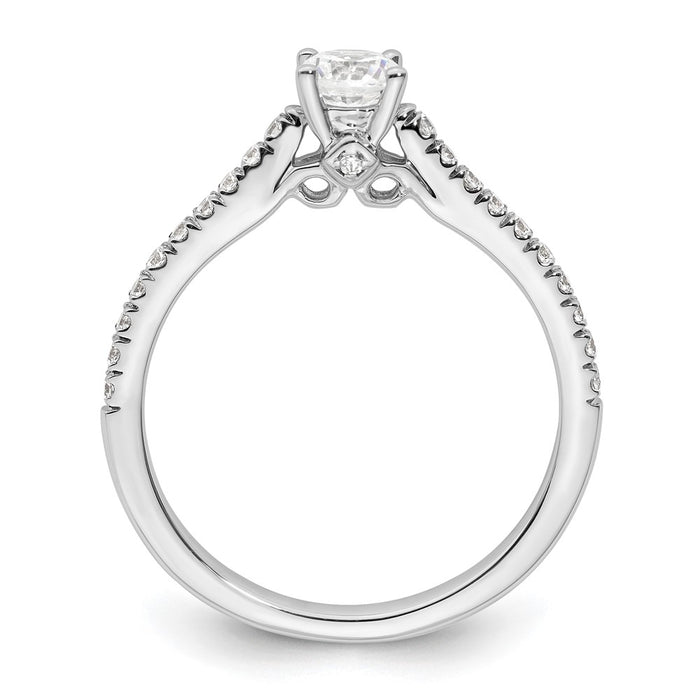 Buy Exclusive 14K White Gold Semi-Mount Engagement Ring, 1/3 Carat & 1/5 Carat Diamonds - Stylish Value!-2