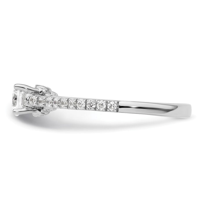 Buy Exclusive 14K White Gold Semi-Mount Engagement Ring, 1/3 Carat & 1/5 Carat Diamonds - Stylish Value!-3