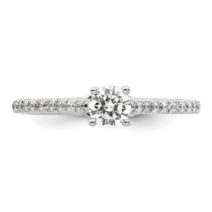 Buy Exclusive 14K White Gold Semi-Mount Engagement Ring, 1/3 Carat & 1/5 Carat Diamonds - Stylish Value!-4