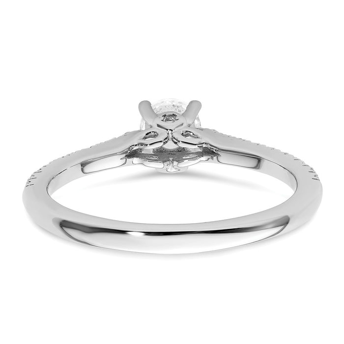 Buy Exclusive 14K White Gold Semi-Mount Engagement Ring, 1/3 Carat & 1/5 Carat Diamonds - Stylish Value!-5