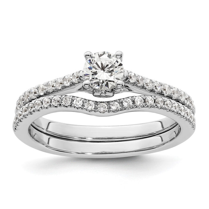 Buy Exclusive 14K White Gold Semi-Mount Engagement Ring, 1/3 Carat & 1/5 Carat Diamonds - Stylish Value!-7