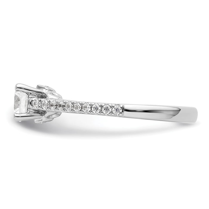 Buy Exclusive 14K White Gold Semi-Mount Engagement Ring | 1/2 Carat Center, 1/5 Carat Accents-3