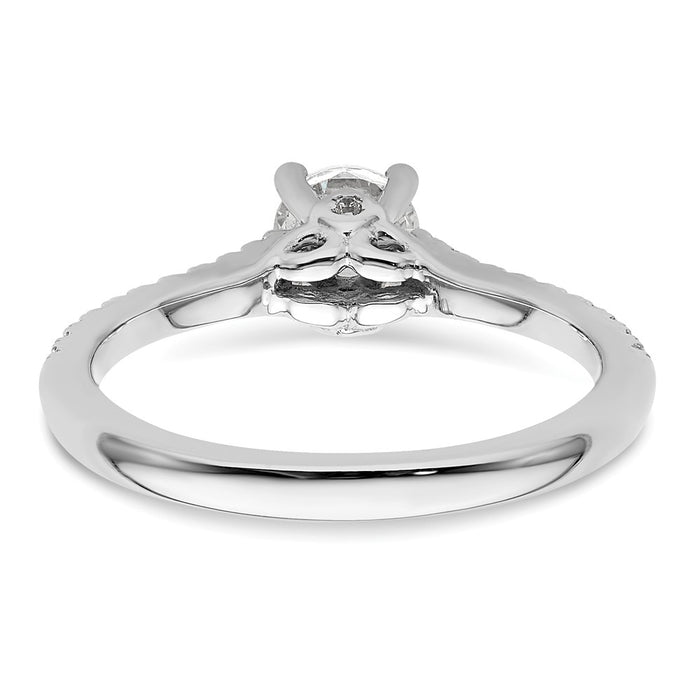 Buy Exclusive 14K White Gold Semi-Mount Engagement Ring | 1/2 Carat Center, 1/5 Carat Accents-5