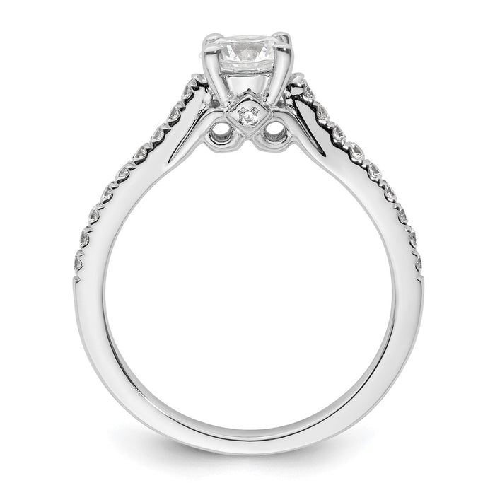 Exclusive 14K White Gold Semi-Mount Engagement Ring for 3/4 Carat Center-2