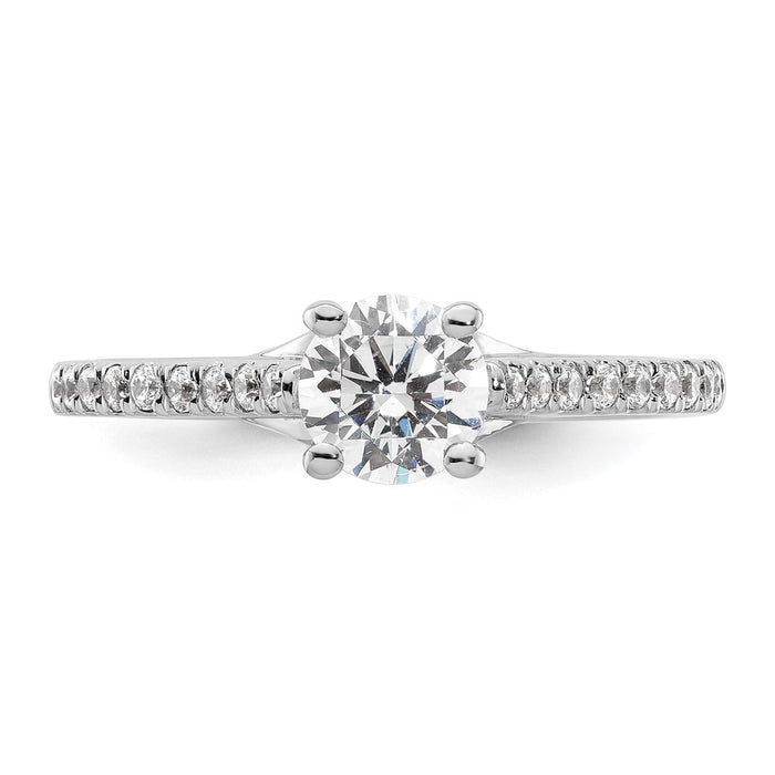 Exclusive 14K White Gold Semi-Mount Engagement Ring for 3/4 Carat Center-4