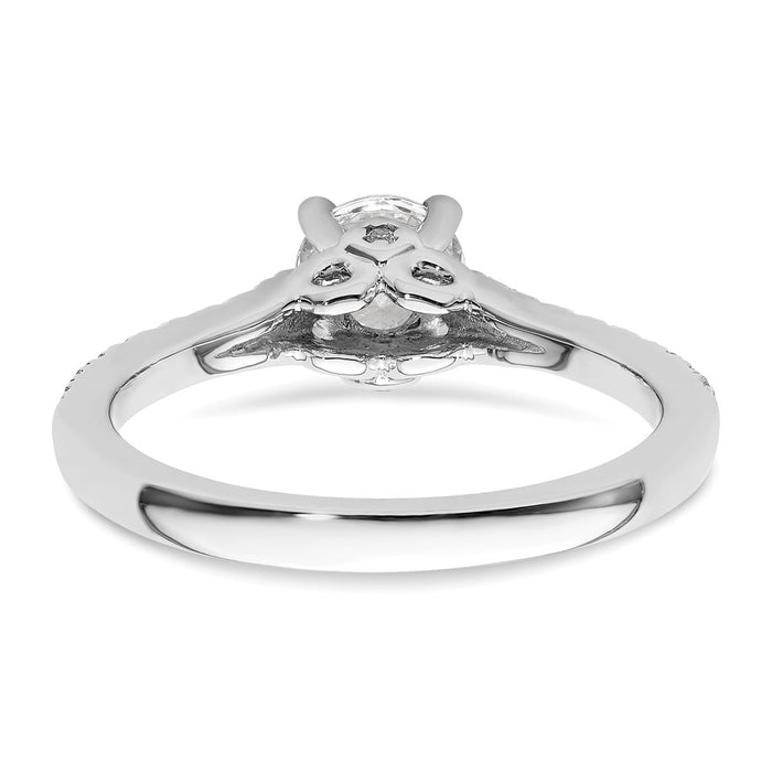 Exclusive 14K White Gold Semi-Mount Engagement Ring for 3/4 Carat Center-5