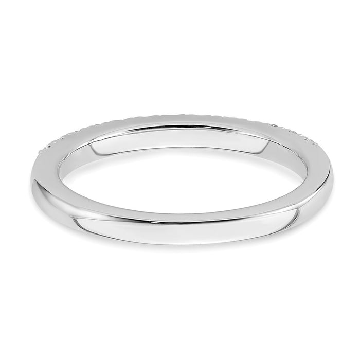 Buy Designer 14K White Gold Wedding Band Set with 1/3 Carat Diamonds - Affordable Luxury-5