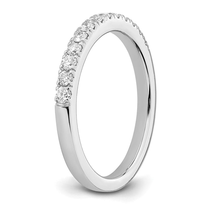 Buy Designer 14K White Gold Wedding Band Set with 1/3 Carat Diamonds - Affordable Luxury-6