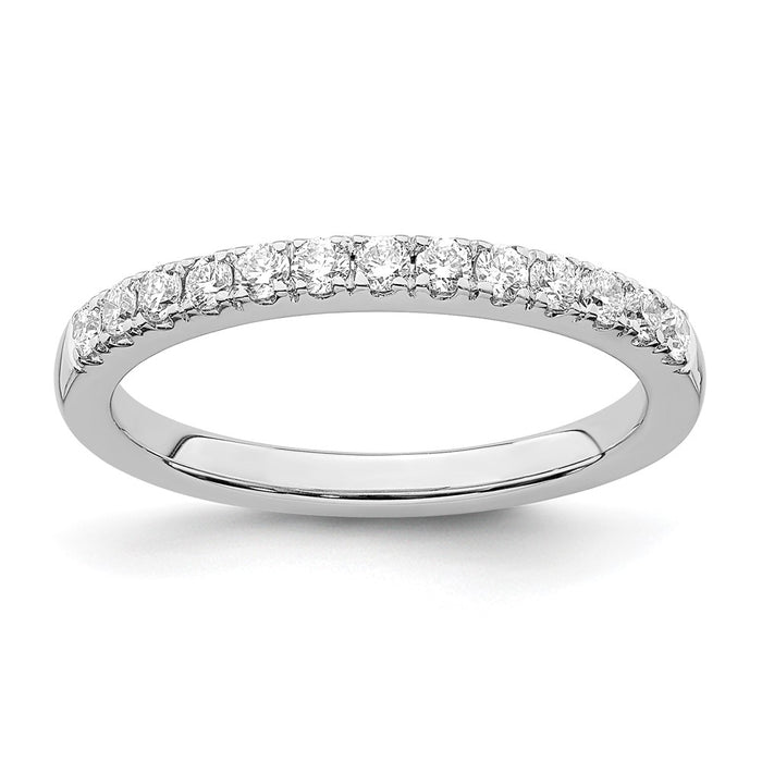 Buy Designer 14K White Gold Wedding Band Set with 1/3 Carat Diamonds - Affordable Luxury-1