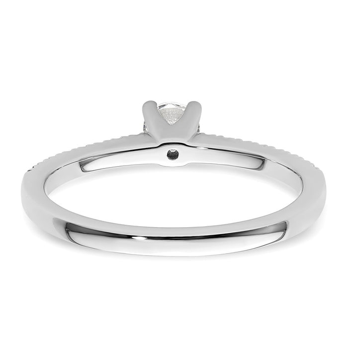 High-quality 14K White Gold Semi-Mount Engagement Ring for 1/4 Carat Stone-5