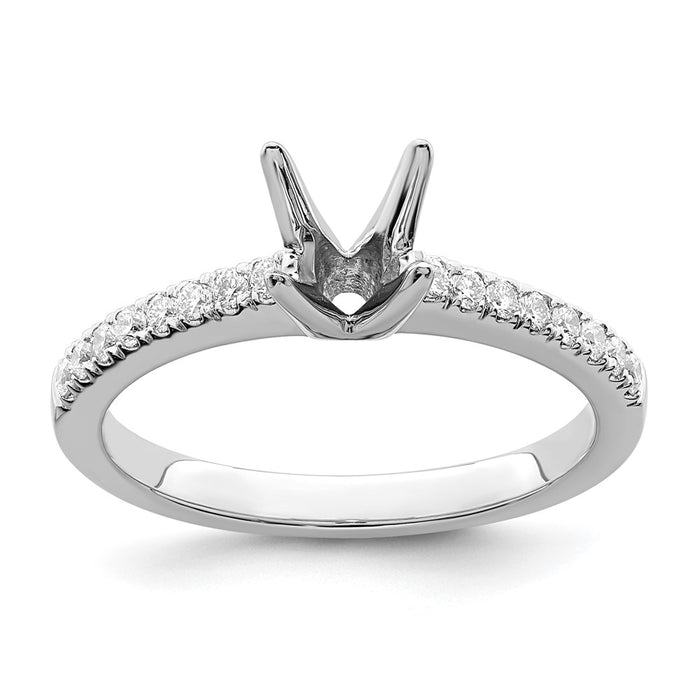 Buy Exclusive 14K White Gold Engagement Ring for 1/2 Carat Stone, 1/5 CT Accents-7