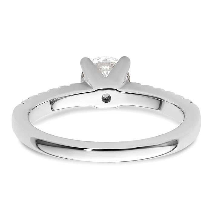 High-Quality 14K White Gold Semi-Mount Engagement Ring, 3/4 Carat Style-5