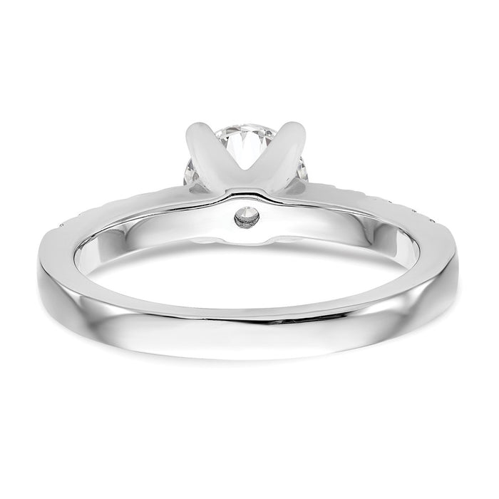 Buy Exclusive 14K White Gold Semi-Mount Engagement Ring, 1 Carat Round & 1/3 Carat Diamonds-5