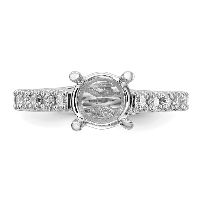 Buy Exclusive 14K White Gold Semi-Mount Engagement Ring, 1.5 Carat Center-4