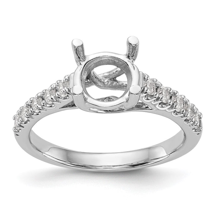 Buy Exclusive 14K White Gold Semi-Mount Engagement Ring, 1.5 Carat Center-7