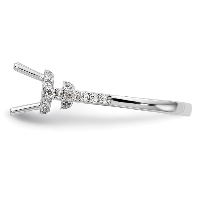 Buy Stylish 14K White Gold Semi-Mount Engagement Ring for 1.5 Carat Stone-3