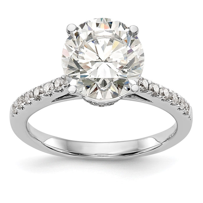 Buy Stylish 14K White Gold Semi-Mount Engagement Ring for 1.5 Carat Stone-1