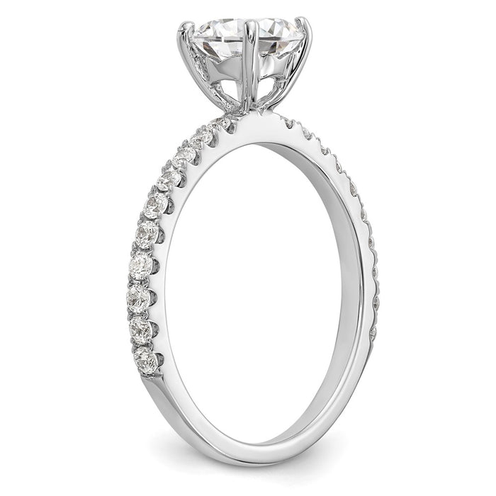 Buy Exclusive 14K White Gold Semi-Mount Engagement Ring for 1 Carat Stone-5