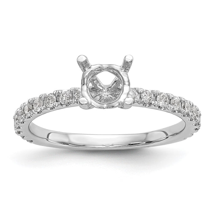Buy Exclusive 14K White Gold Semi-Mount Engagement Ring for 1 Carat Stone-7