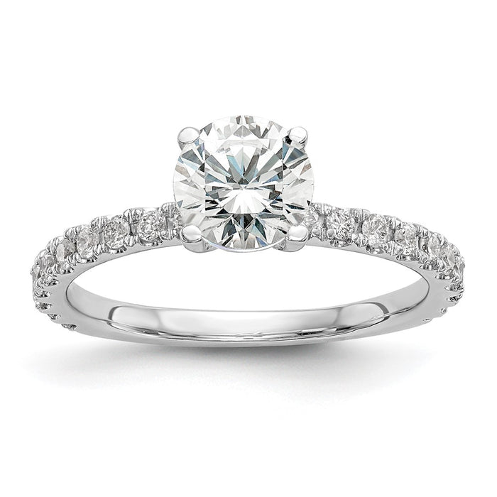 Buy Exclusive 14K White Gold Semi-Mount Engagement Ring for 1 Carat Stone-1