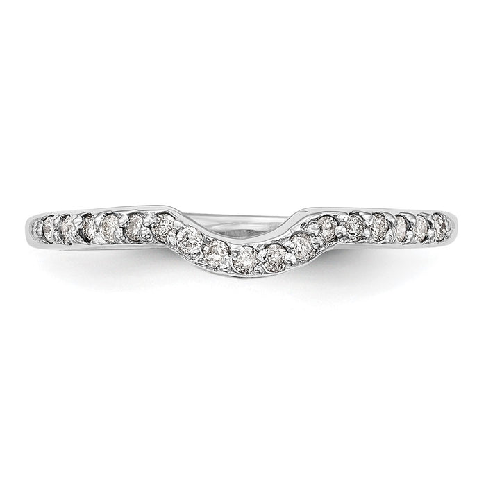Exclusive 14K White Gold Wedding Band with 1/8 Carat Diamonds - Stylish Value-4