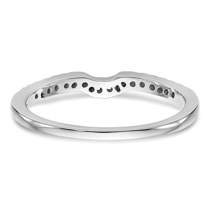 Exclusive 14K White Gold Wedding Band with 1/8 Carat Diamonds - Stylish Value-5