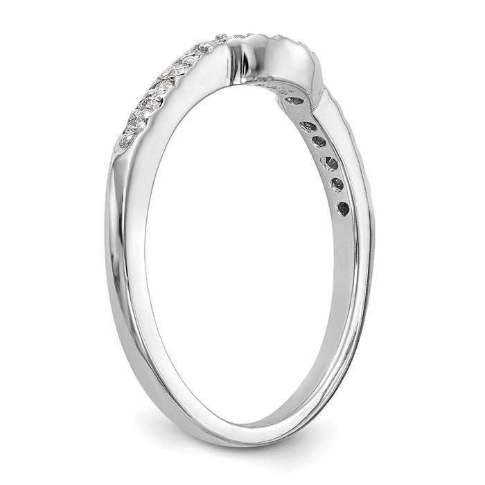 Exclusive 14K White Gold Wedding Band with 1/8 Carat Diamonds - Stylish Value-6