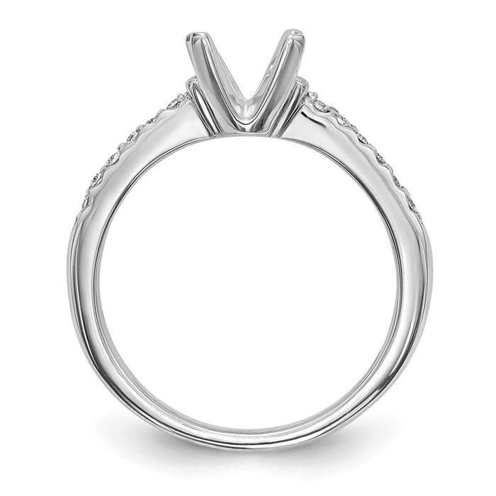 Buy Exclusive 14K White Gold Semi-Mount Engagement Ring for 1 Carat Stone-2