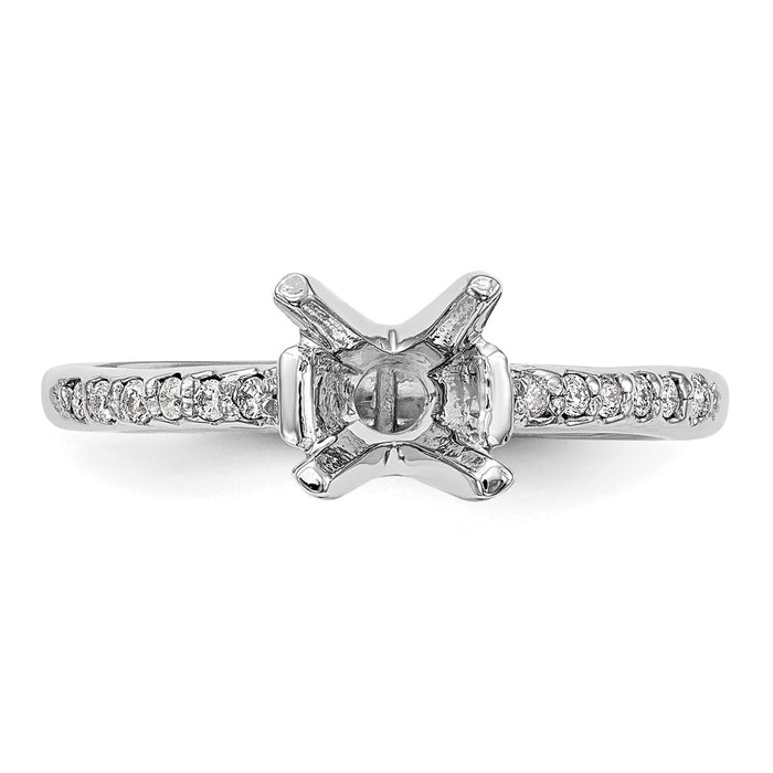 Buy Exclusive 14K White Gold Semi-Mount Engagement Ring for 1 Carat Stone-4