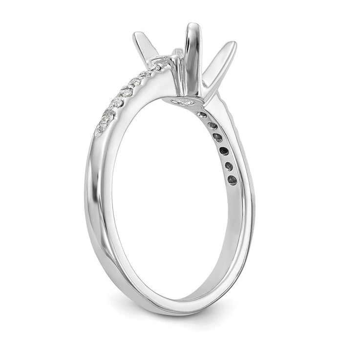 Buy Exclusive 14K White Gold Semi-Mount Engagement Ring for 1 Carat Stone-6