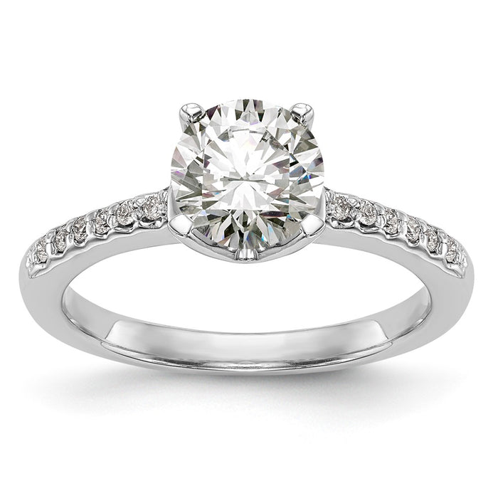 Buy Exclusive 14K White Gold Semi-Mount Engagement Ring for 1 Carat Stone-1