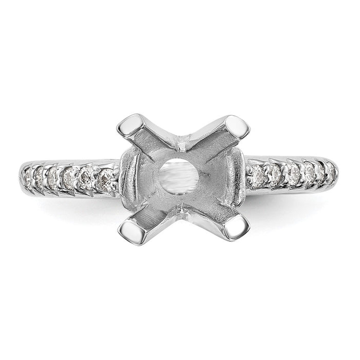 Buy Exclusive 14K White Gold Semi-Mount Engagement Ring for 2 Carat Gemstone-4