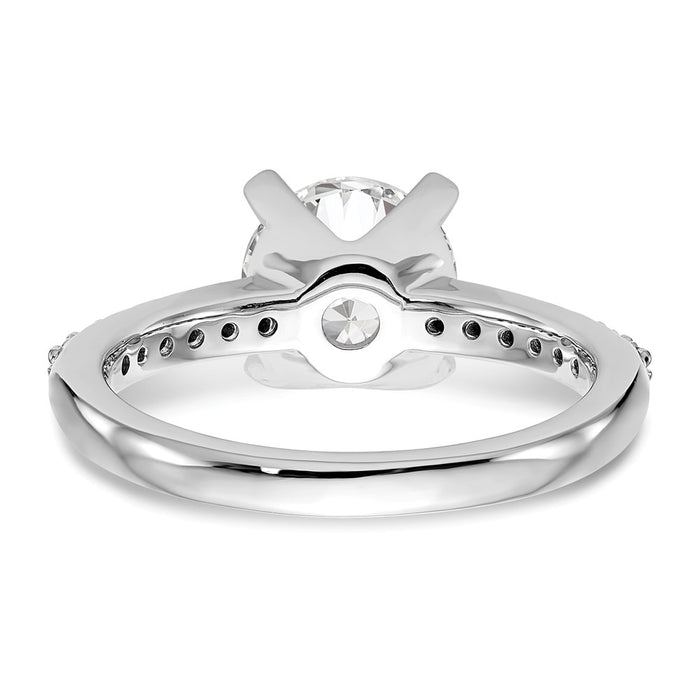 Buy Exclusive 14K White Gold Semi-Mount Engagement Ring for 2 Carat Gemstone-5