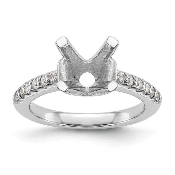 Buy Exclusive 14K White Gold Semi-Mount Engagement Ring for 2 Carat Gemstone-8