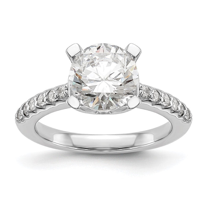 Buy Exclusive 14K White Gold Semi-Mount Engagement Ring for 2 Carat Gemstone-1