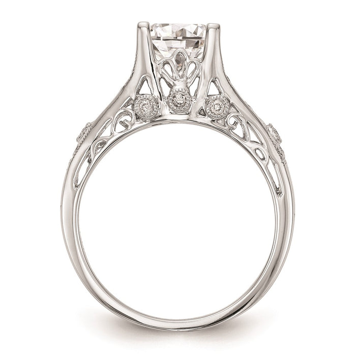 Buy Stylish 14K White Gold Engagement Ring Setting - Affordable Luxury Design-2