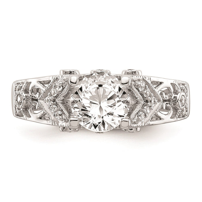 Buy Stylish 14K White Gold Engagement Ring Setting - Affordable Luxury Design-4