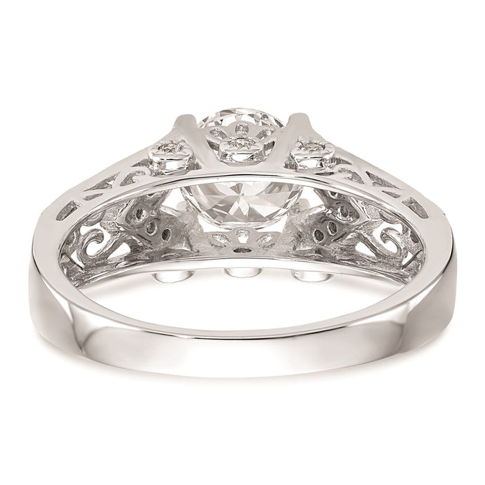 Buy Stylish 14K White Gold Engagement Ring Setting - Affordable Luxury Design-5