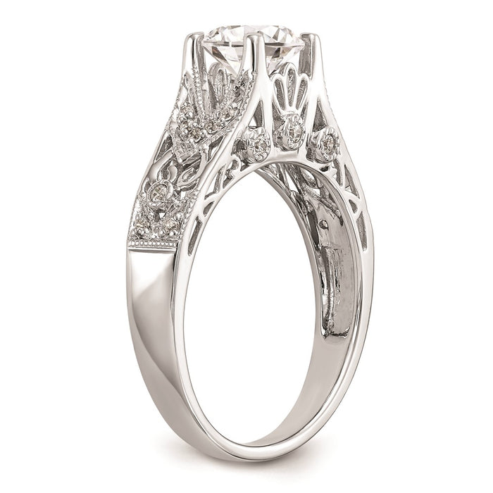 Buy Stylish 14K White Gold Engagement Ring Setting - Affordable Luxury Design-6