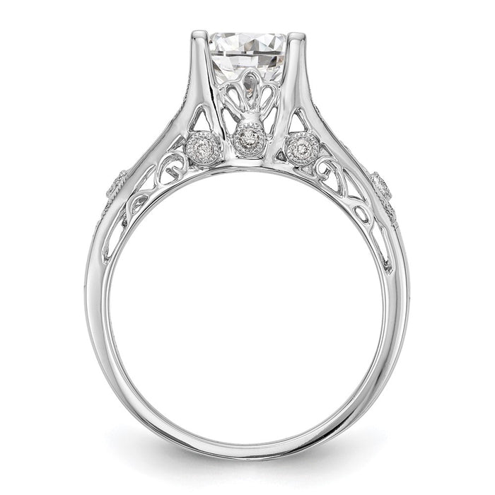 Buy Exclusive 14K White Gold Engagement Ring Semi-Mount for 1 Carat Round-2